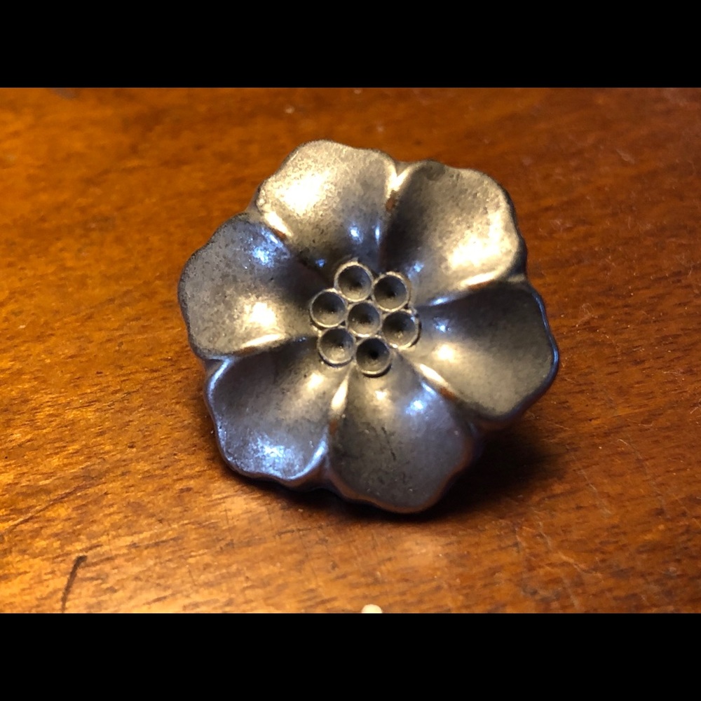 Pewter Flower Pin